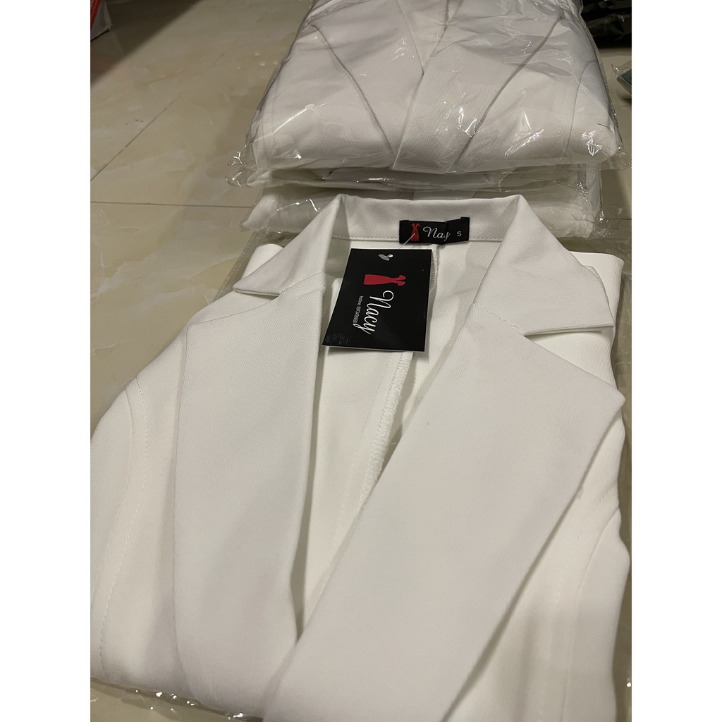 Áo vest nữ tay lỡ. Áo vest công sở dáng ngắn 1 lớp có túi thật 2 bên đựng vừa điện thoại | BigBuy360 - bigbuy360.vn