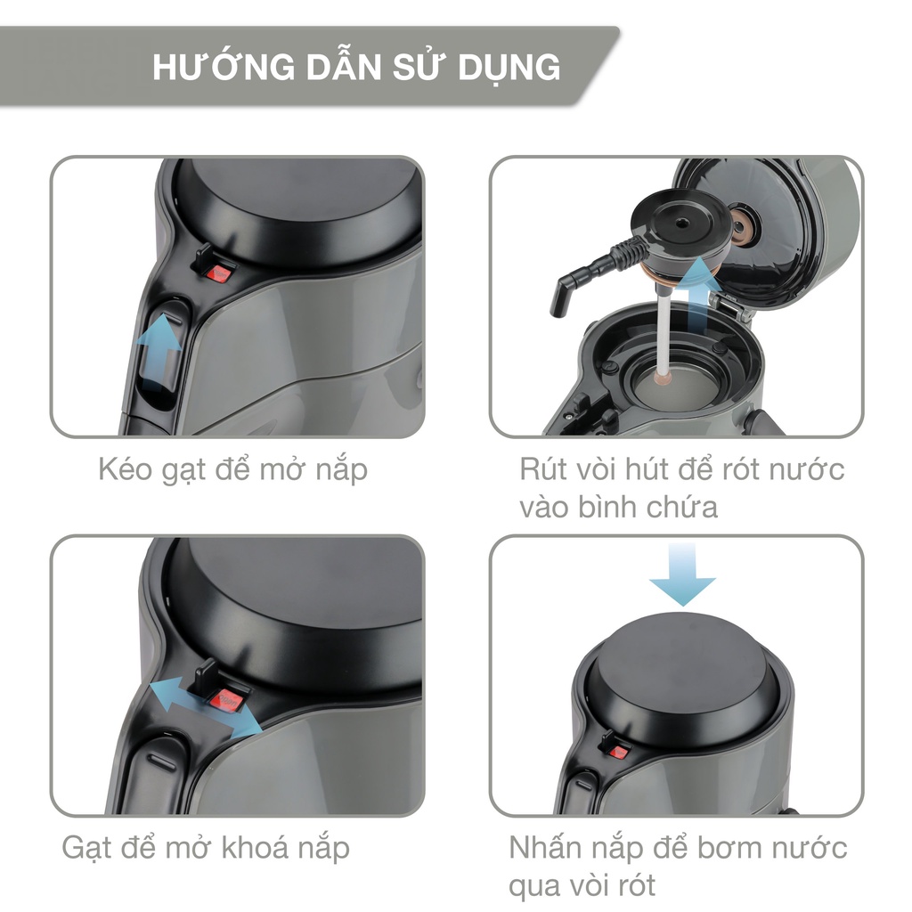 Bình giữ nhiệt LEBENLANG LBP569G dung tích 2.2L inox 304 - BH 12 Tháng