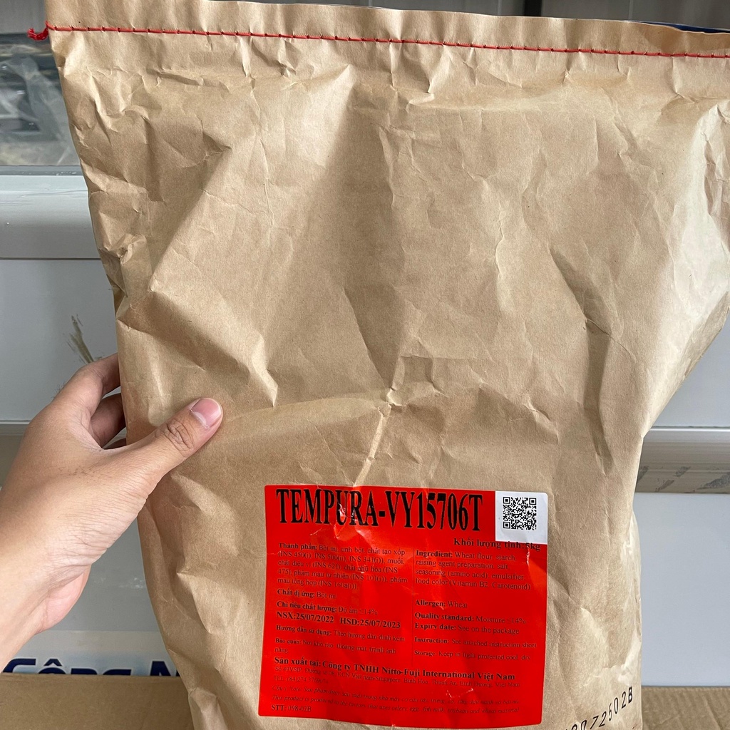 Bột chiên TEMPURA Việt Nam bao 5KG