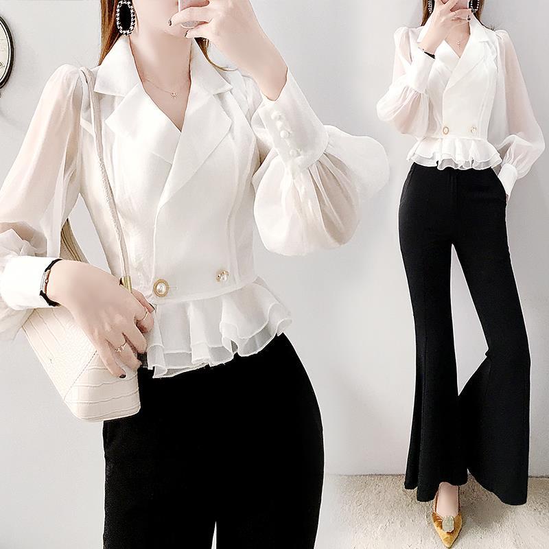 Set Áo Sơ Mi Dài Tay Và Chân Váy Phong Cách Trẻ Trung Dành Cho Nữ