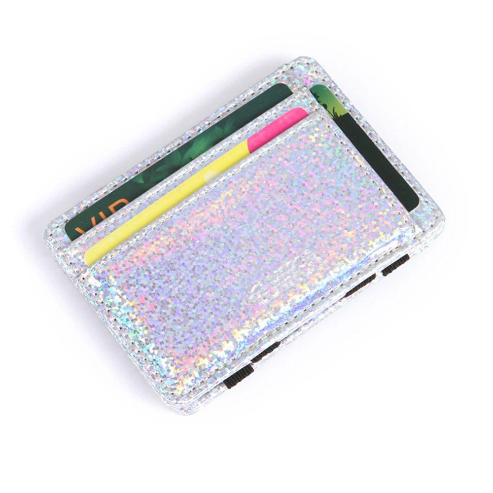 MIHAN1 Ví Đựng Tiền Xu Mini Bằng Da PU Đính Sequin Lấp Lánh