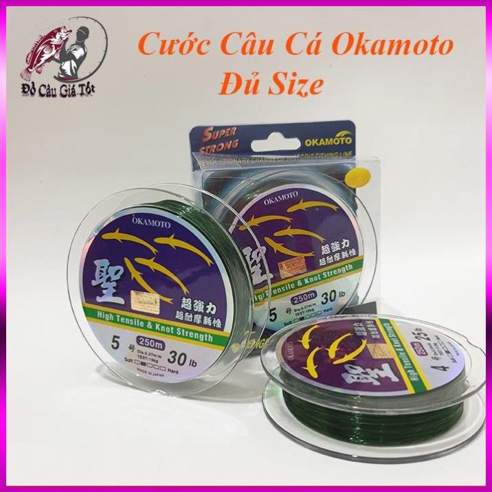 🟢 Cước Câu Cá Okamoto 300m, Cước 4 Con Cá, Cước Làm Thẻo Trục Câu Đài, Cước Câu Lục Lăng Xê Đủ Size