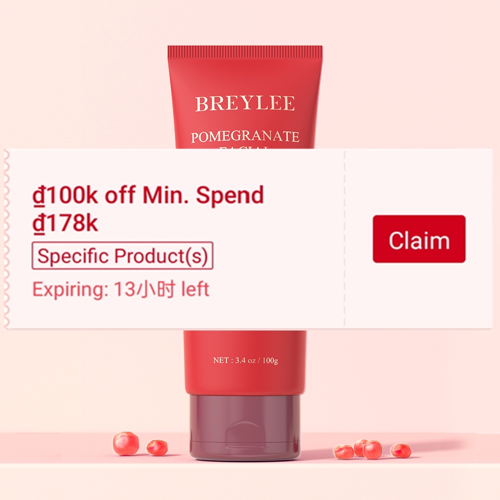 Sữa Rửa Mặt Lựu đỏ BREYLEE kem Giúp Cải Thiện  Làm 100g | BigBuy360 - bigbuy360.vn