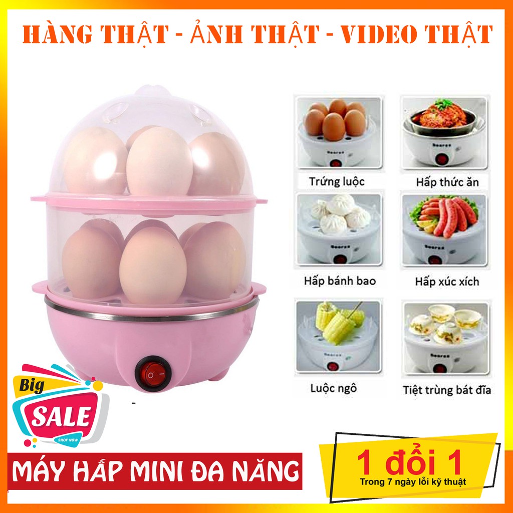 Máy Luộc Trứng Và Hấp Thực Phẩm Egg Poacher 2 TầngSIÊU HOT