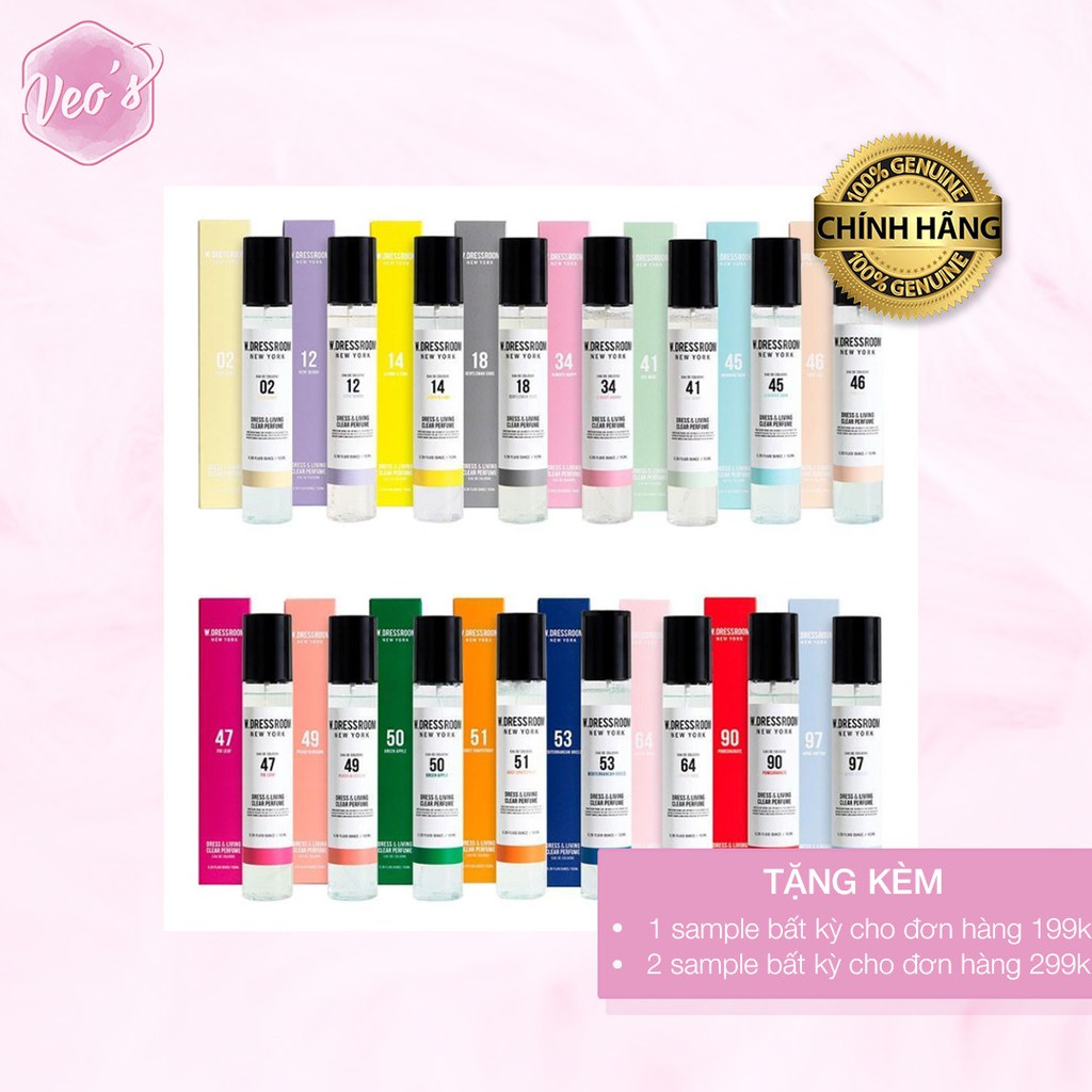 Nước hoa xịt thơm Hàn Quốc W.DressRoom 150ml