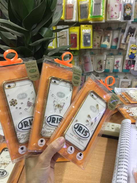 Ốp ip5/5s Dẻo Đính đá Hiệu JRIS