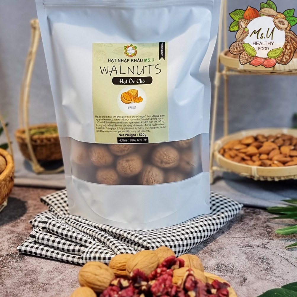Hạt Óc Chó Đỏ Chưa Tách Vỏ Ms. U Nhập Khẩu Mỹ - Quả Óc Chó Đỏ Còn Nguyên Vỏ - Không Sợ Hôi Dầu