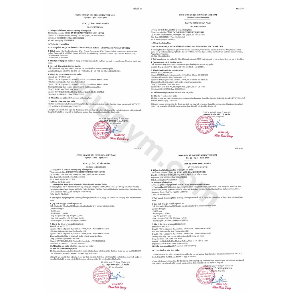 Sữa Tăng Cơ Rule 1 - R1 Whey Blend (68 lần dùng)