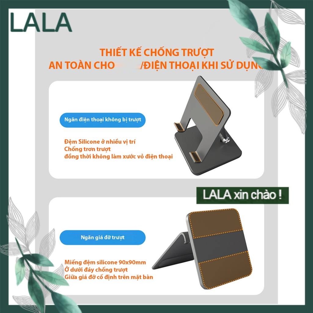 GIÁ ĐỠ / KỆ ĐỂ CHO IPAD / TABLET / ĐIỆN THOẠI KIM LOẠI NHÔM - CAO CẤP - NÂNG CHỈNH ĐỘ CAO ĐA NĂNG - CHỐNG TRƯỢT