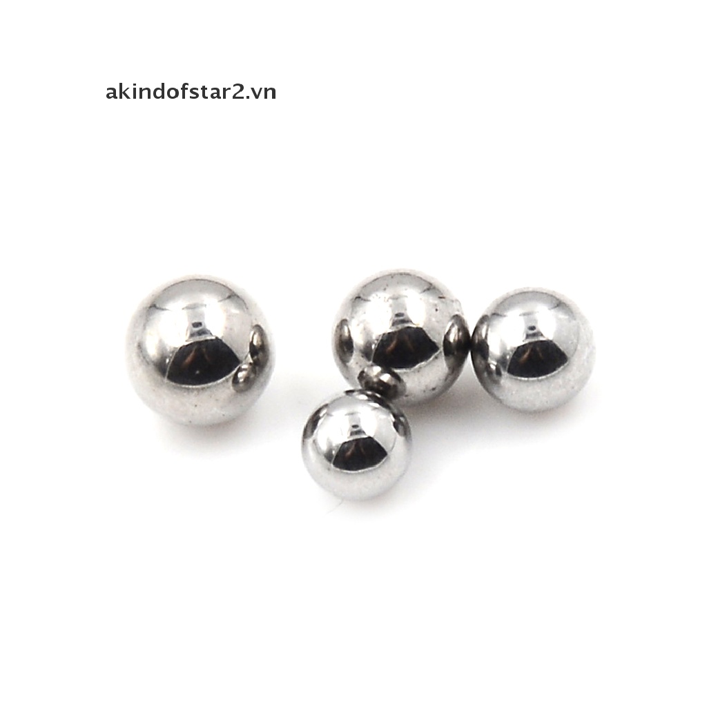 100pcs Bicycle Replacement Silver Tone Steel Bearing Ball 4/4.5/5/5.5MM Dia [akin]