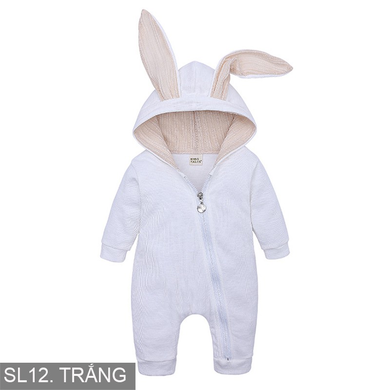 SL12 Body tai thỏ Body cotton dài tay cho bé trai bé gái Hàng Quảng châu xuất Nhật