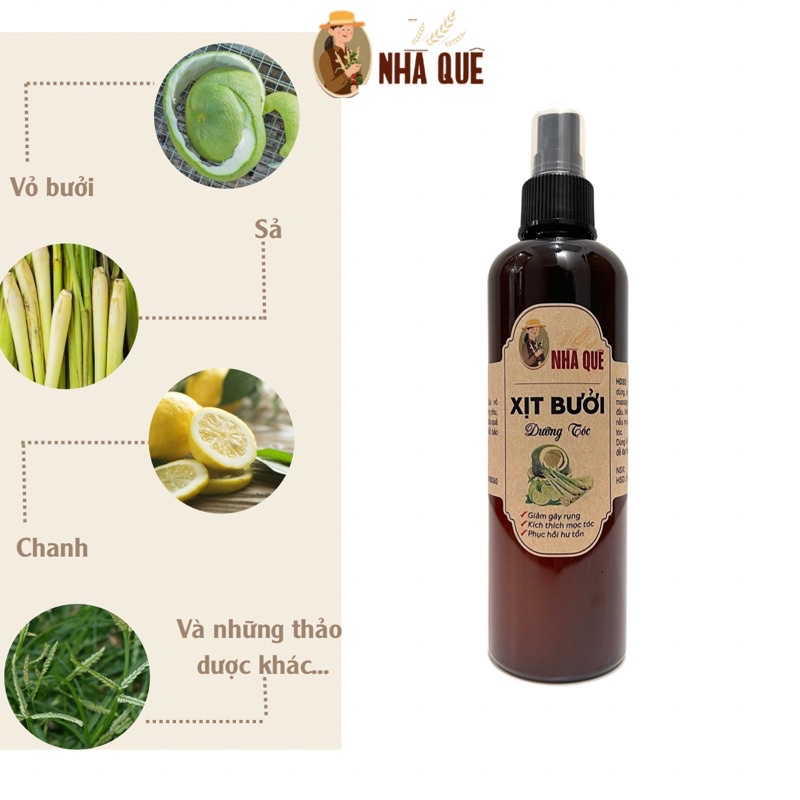 Xịt dưỡng tóc bưởi, serum dưỡng chất bưởi , 250ml