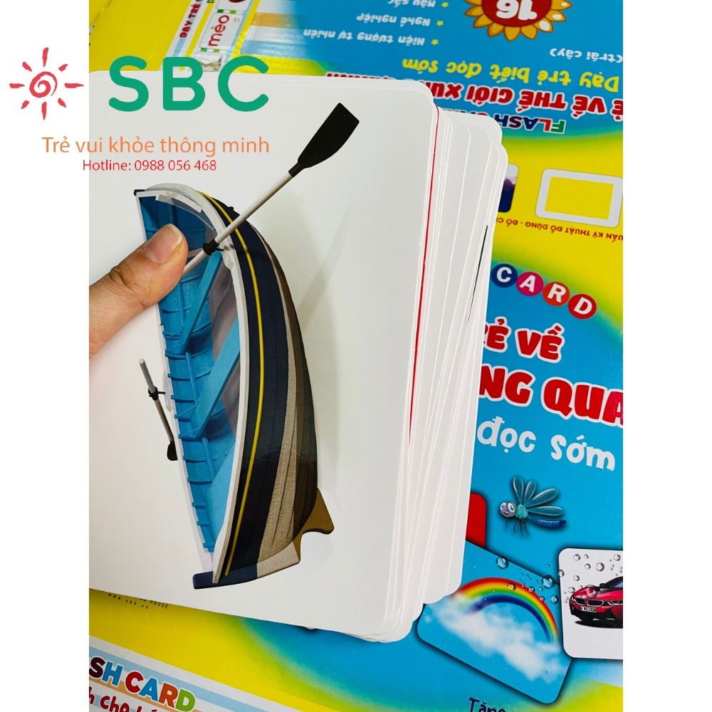 Thẻ chống thấm nước - Thẻ học thông minh khổ to nhất A5 15x21cm theo phương pháp Glenn Doman chuẩn