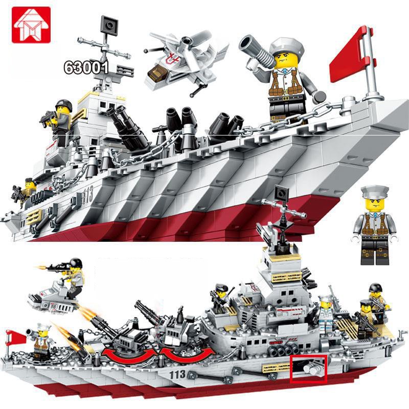 (1000+ CHI TIẾT - HÀNG LOẠI 1)Bộ Đồ Chơi Lắp Ghép Kiểu LEGO Mô Hình Chiến Hạm, Tàu Sân Bay, Người Máy 8 in 1