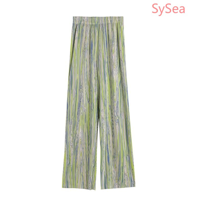 Quần dài ống rộng lưng cao thời trang mùa hè dành cho nữ