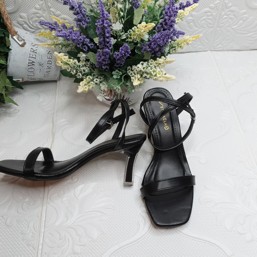 sandal nữ 5 phân gót nhọn kiểu dáng đơn giản LC06