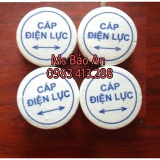 Mốc cảnh báo cáp ngầm bằng sứ