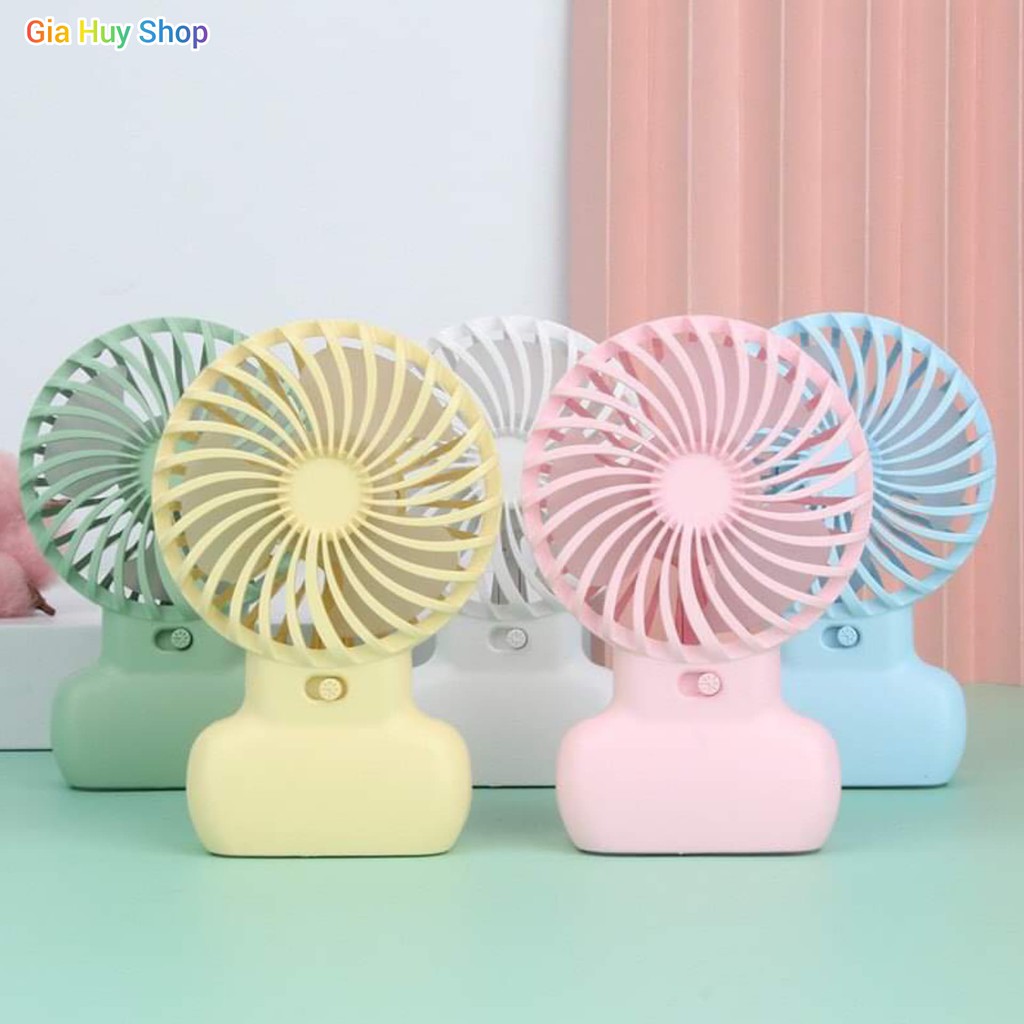 Quạt Tích Điện Để Bàn Hoặc Cầm Tay Mini [ Có Dây Đeo TML-261 ]-GiaHuyShop