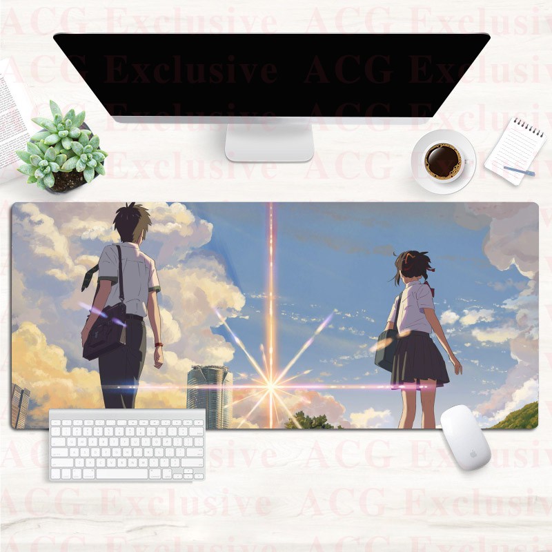 Tấm Lót Chuột Và Bàn Phím Cỡ Lớn Dày Tùy Chỉnh In Hình Phim your name