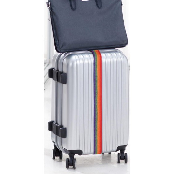 Dây đai ràng gia cố vali hành lý có khóa số màu sắc nổi bật dễ nhận diện