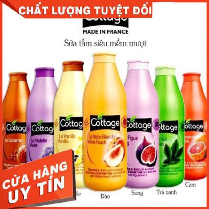 SỮA TẮM DƯỠNG THỂ / COTTAGE /Sữa tắm trắng da Cottage 750ml Của Pháp
