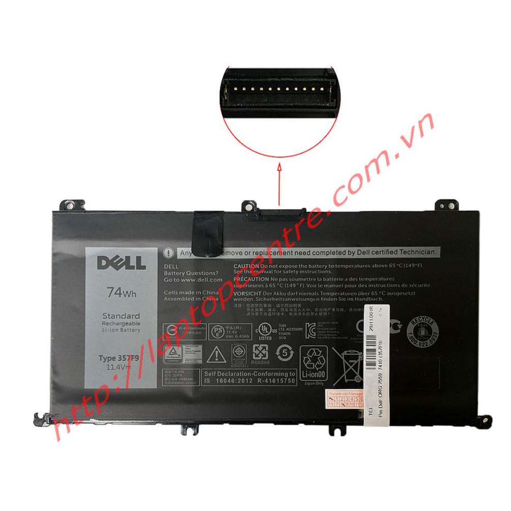 Pin laptop Dell Inspiron 7559 7557 7566 7567 5577 7410