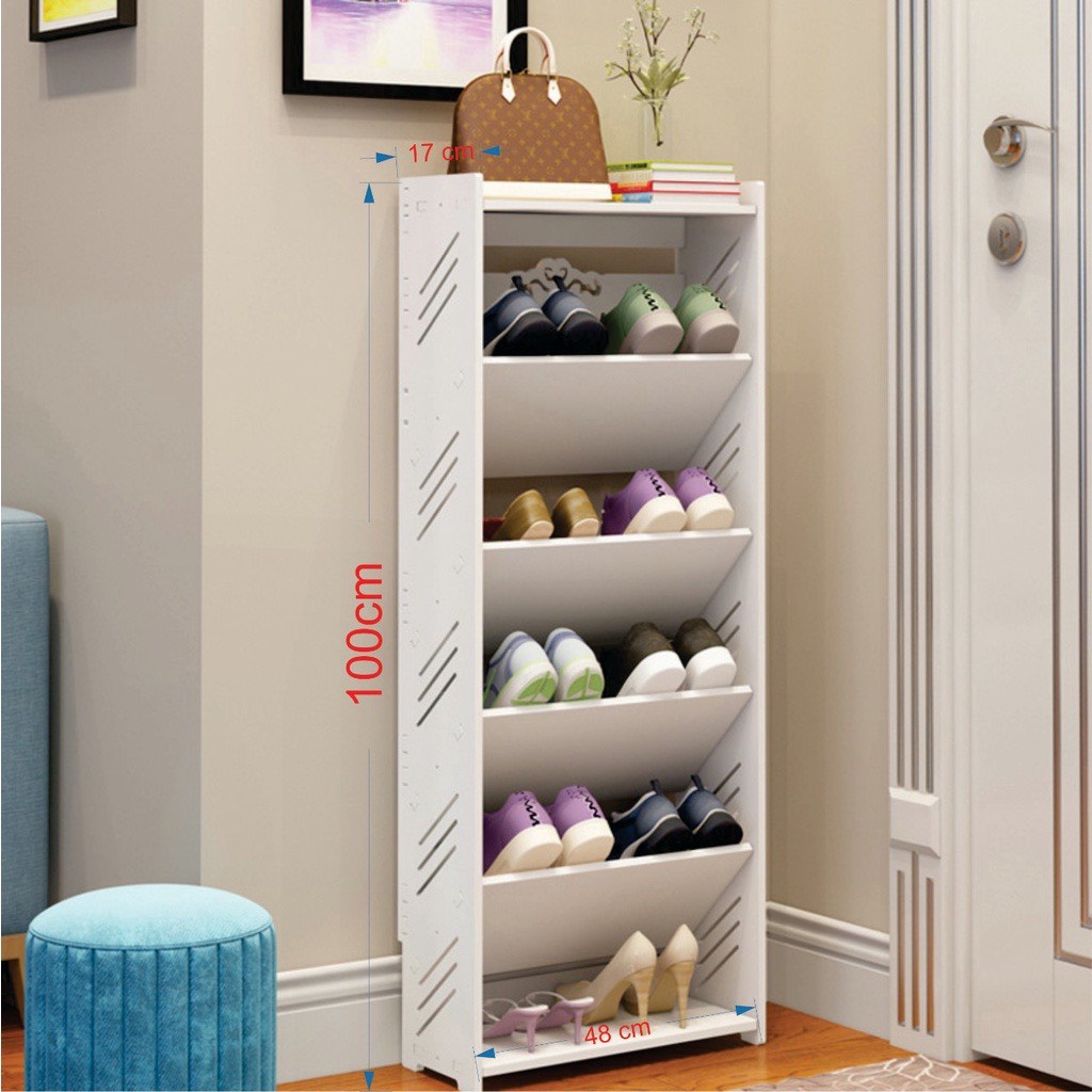 KỆ ĐỂ GIÀY DÉP 5 TẦNG 💞 ✅FREE SHIP✅ TỦ GIÀY THÔNG MINH GỖ ĐA NĂNG CAO CẤP WALLMART