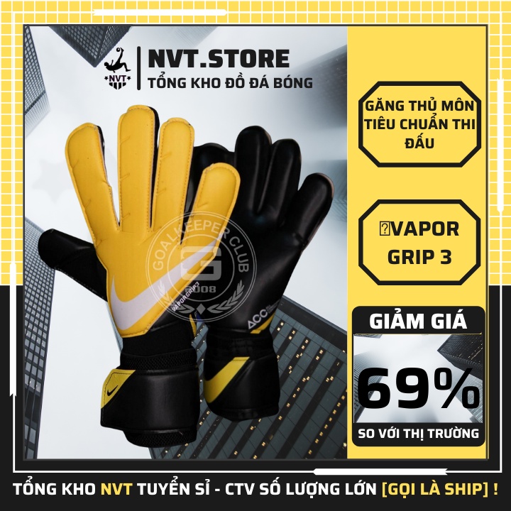 Bao găng tay thủ môn bóng đá cao cấp Nike Vapor Grip 3 dành cho trẻ em, găng bắt gôn siêu dính giá rẻ - NVT.store.vn