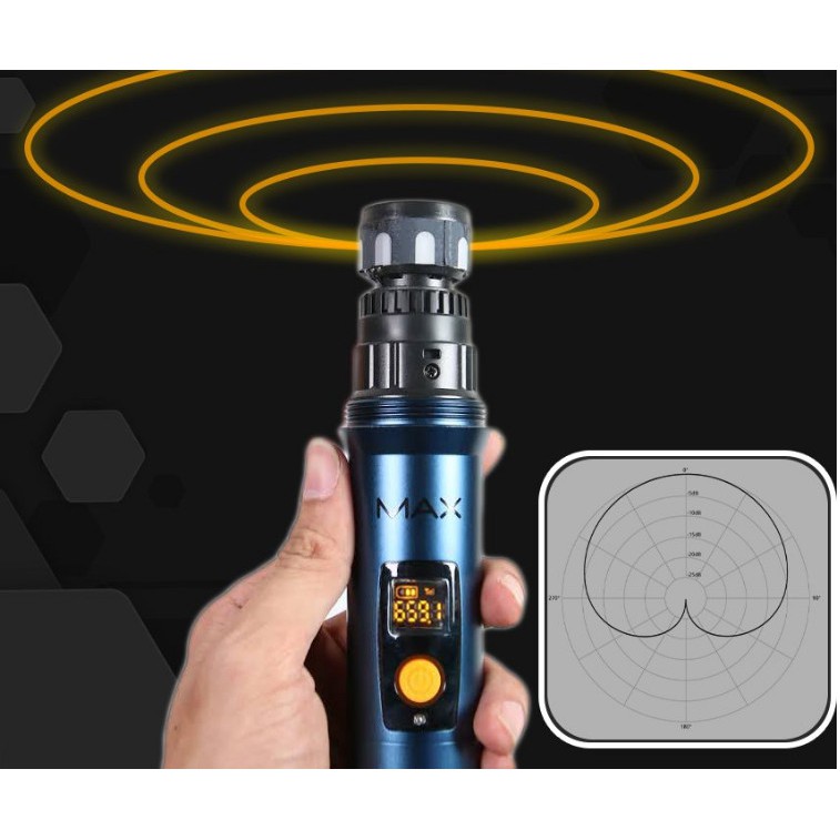 Micro không dây đa năng Max 56 - Hút âm tốt, chống hú hiệu quả