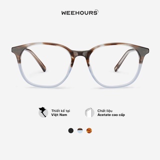 Gọng kính cận nam/nữ WeeHours HAF, dáng vuông thời trang, nhựa Acetate cao cấp