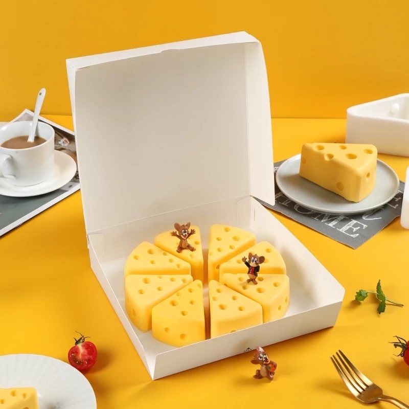 Khuôn Silicone Tạo Hình Làm Bánh Kẹo Hình Phô Mai 3d Diy