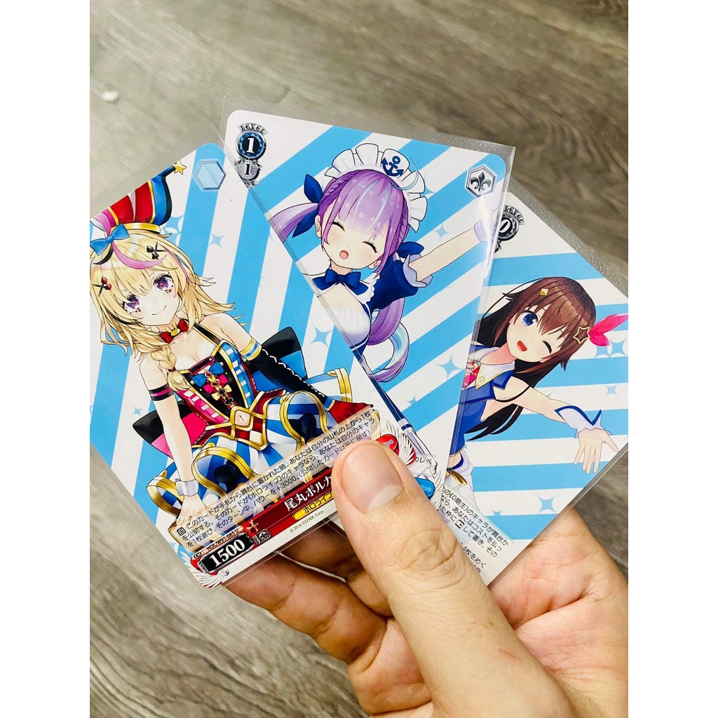 01 lá bài thật Hololive ngẫu nhiên tặng kèm bọc bài bảo quản - Thẻ bài do Bushiroad sản xuất
