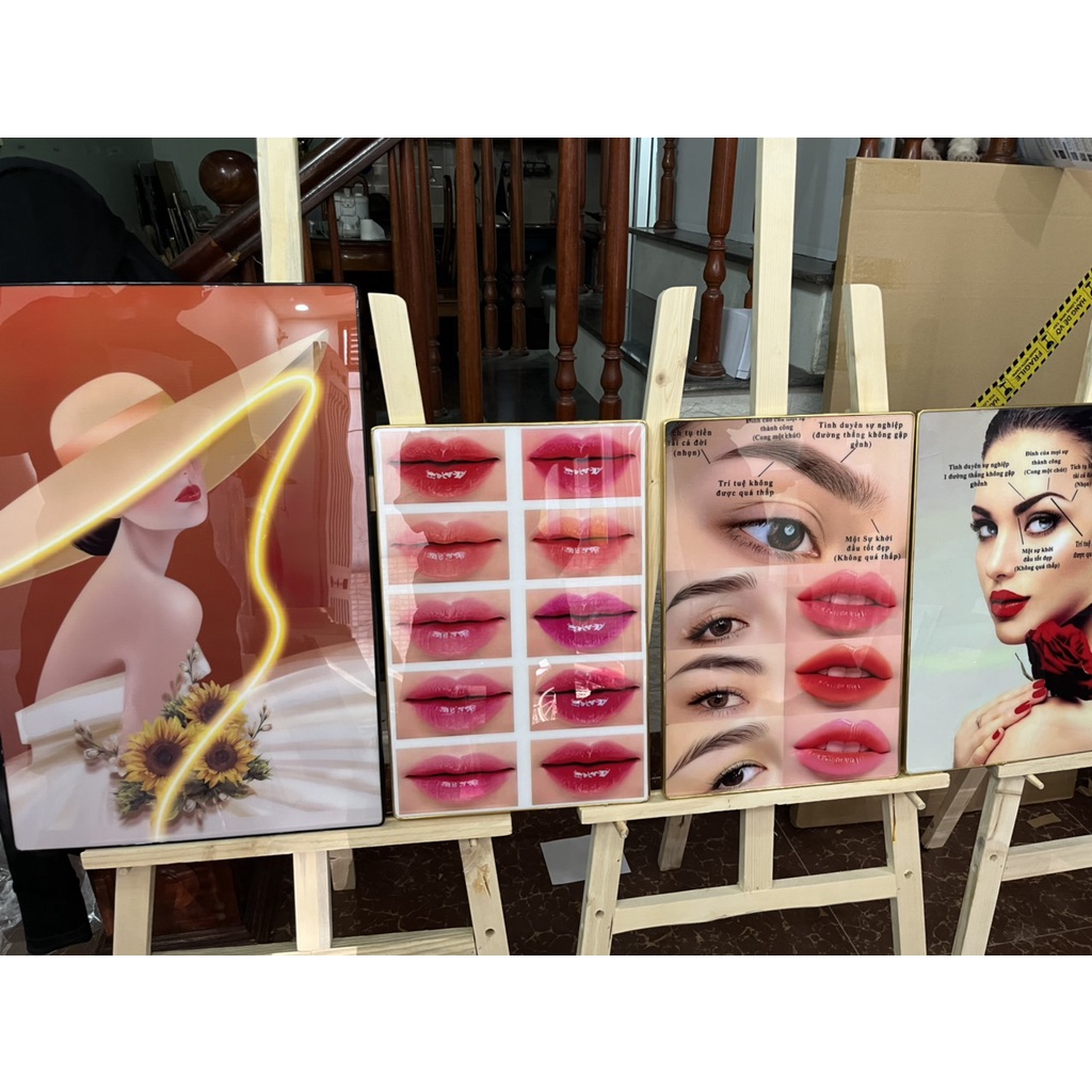 HD47 Tranh Treo Tường Decor Chuyên Phun Săm Mày Mí Môi Make up SPA/ Nail/ Mi/ Tiêm Filer làm móng chăm sóc da