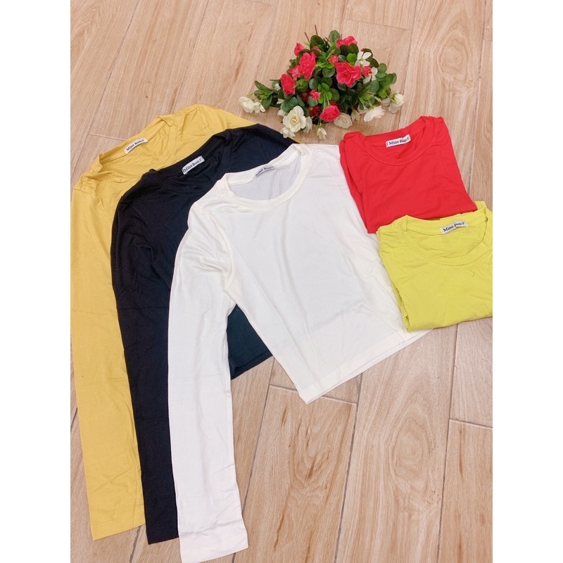 Áo Thun Lụa croptop dài tay dài siêu mát