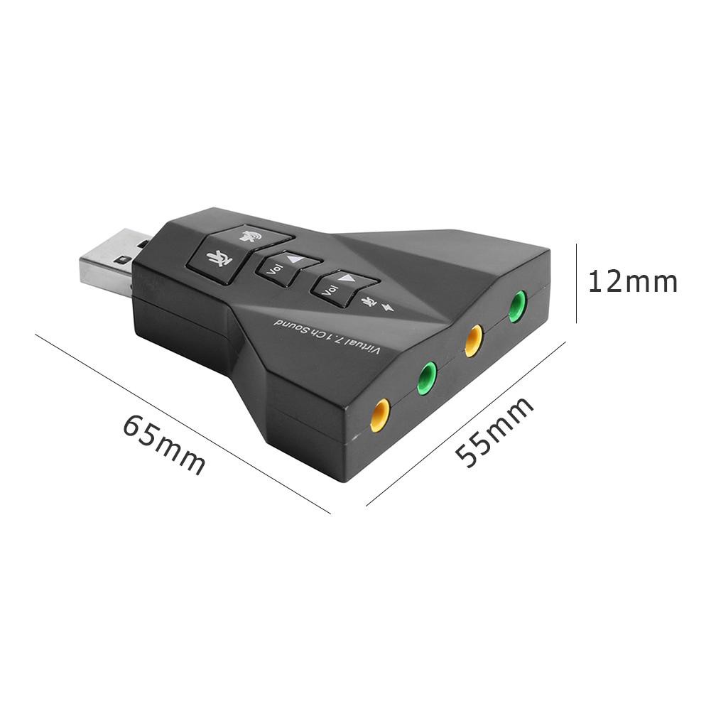 🌟Chất lượng cao nhất🍁USB Audio Sound Card Adapter External 3D VIRTUAL 7.1 CHANNEL Dual Microphone | BigBuy360 - bigbuy360.vn