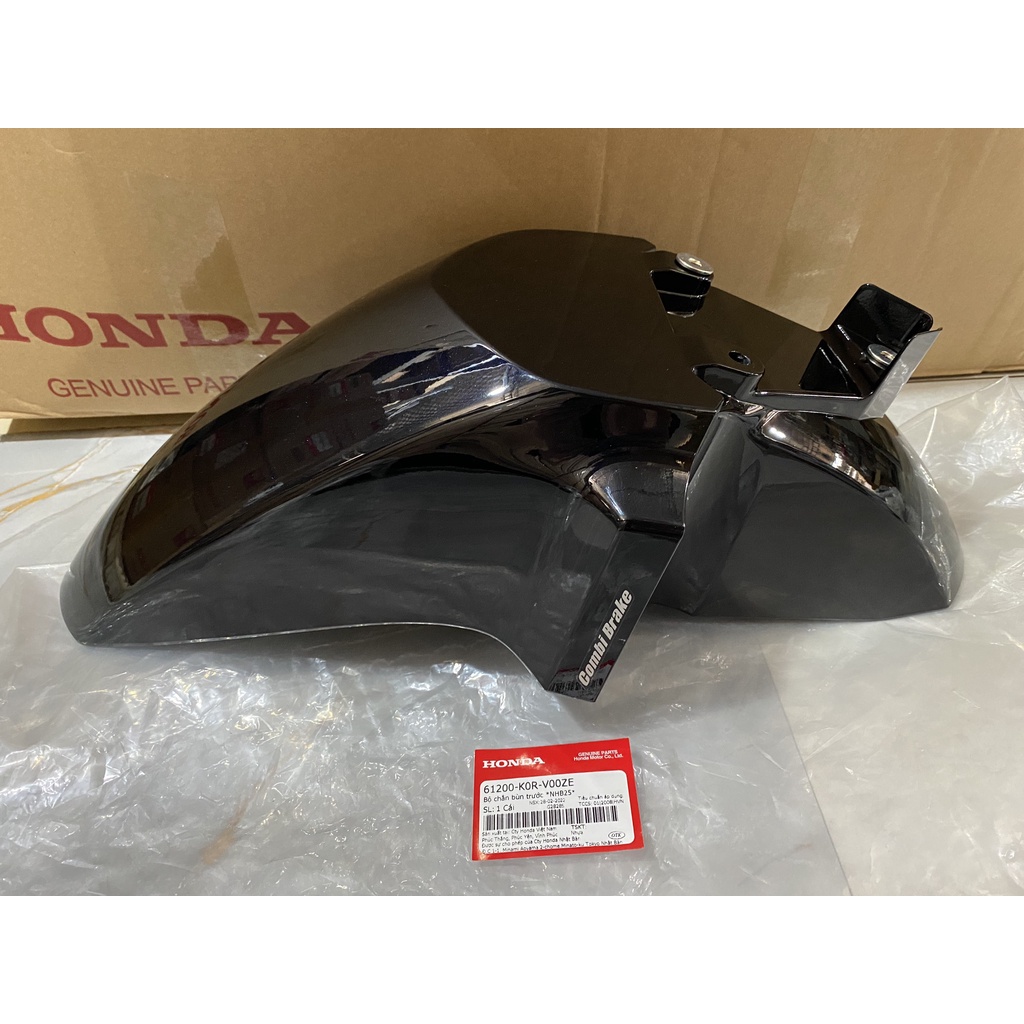 Bộ chắn bùn A trước - dè trước SH 125&150 năm 2020-2021-2022-2023 màu Đen bóng (Phanh CBS). 61200K0RV00ZE