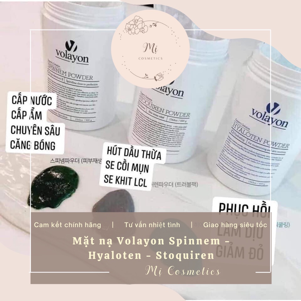 [Chính Hãng] Tách lẻ 4 loại mặt nạ tảo xoắn Volayon Spinnem - Hyaloten - Stquiren - Lateenix thanh lọc phục hồi cao cấp