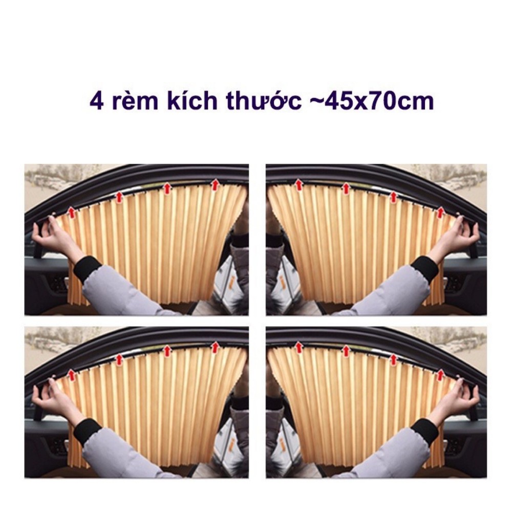 Rèm che nắng ô tô , rèm che nắng ô tô chất liệu vải cao cấp thiết kế nam châm hút cho xe TIME HOME | BigBuy360 - bigbuy360.vn