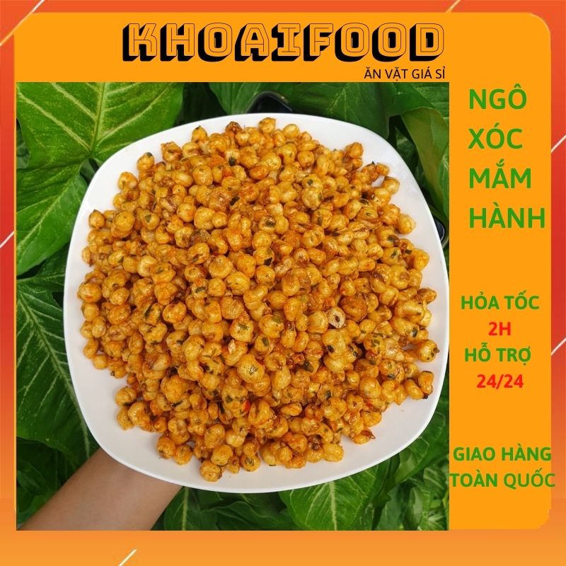 NGÔ GIÒN XÓC MẮM CAY MIX HÀNH TƯƠI 500G