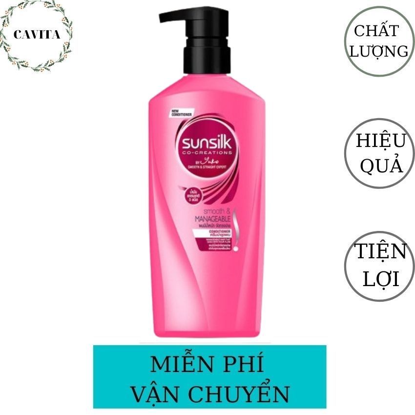 Dầu Gội Sunsilk Mềm Mượt 400ml-450ml Thái Lan CAVITA giúp nuôi dưỡng tóc dài, dày, óng mượt suốt ngày dài