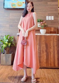 Đầm suông hồng ruốc (kèm hình thật)