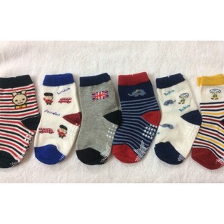 Combo 6 đôi Tất chống trợt cho bé trai từ 1-12 tuổi