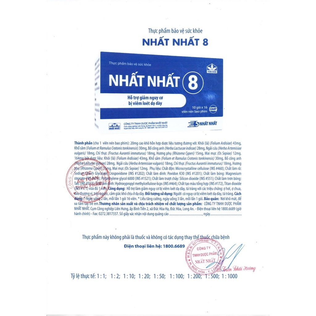 DẠ DÀY NHẤT NHẤT 8  HỘP 20 GÓI