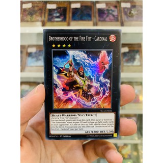 Thẻ Bài YugiOh! Mã FIGA-EN026 - Brotherhood of the Fire Fist - Cardinal - Super Rare - 1st Edition