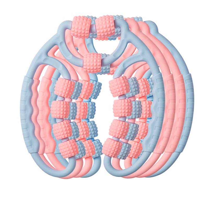 Con Lăn Massage Cơ Bắp Chữ U 5 và 11 Bánh Tiện Lợi, Dùng Tập Yoga, Có Thể Mở Rộng 60CM Giúp Thư Giản, Thon Cơ