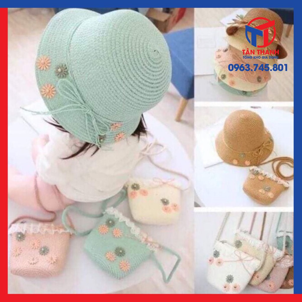 Bộ túi và mũ đi biển , du lịch cho bé siêu cute.!