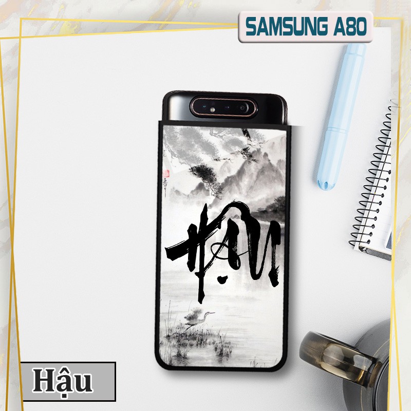 Ốp lưng kính 3D Samsung Galaxy A80 -chữ thư pháp ý nghĩa