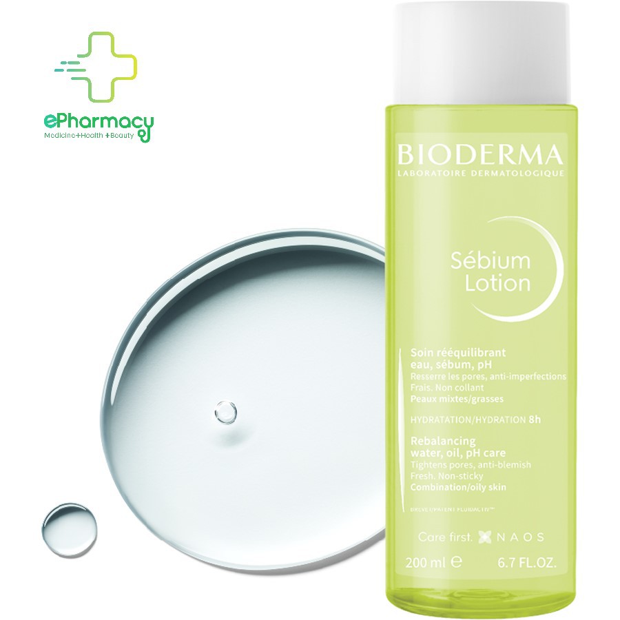 Toner Bioderma Sebium Lotion - Nước hoa hồng Bioderma Lotion cân bằng, dưỡng ẩm cho da 200ml