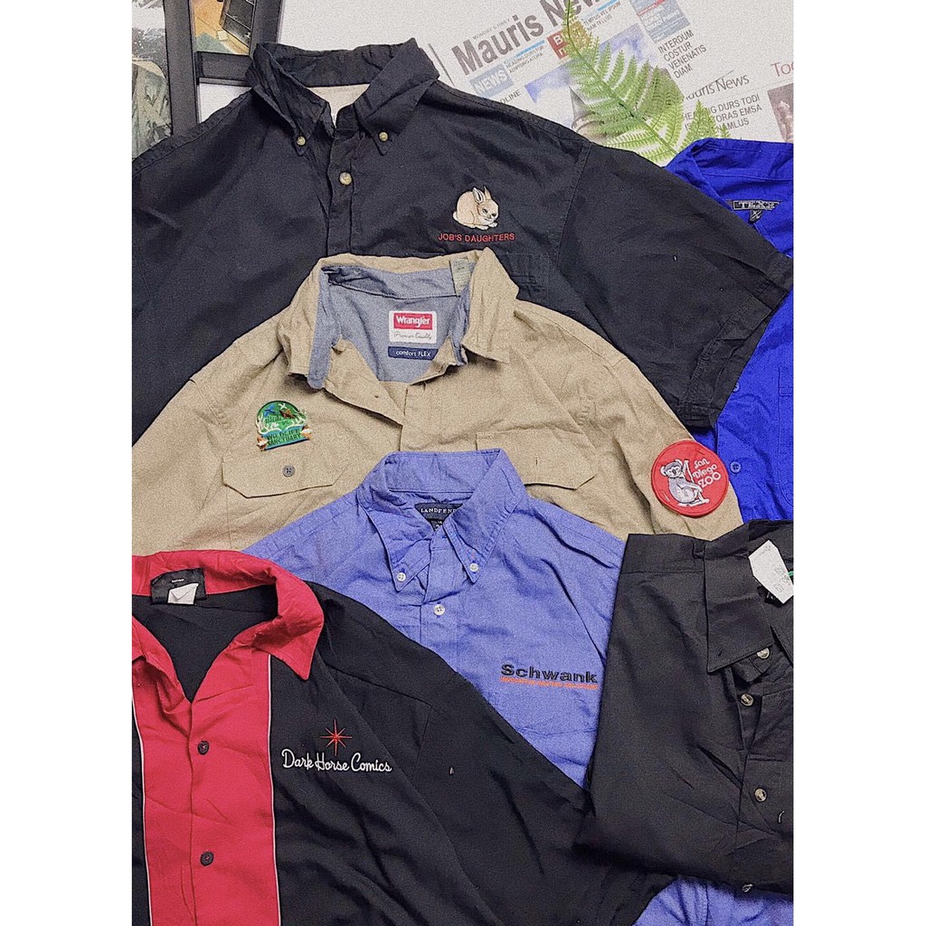 Áo sơ mi workshirt 2hand  chicano, hiphop, streetstyle, bụi bặm