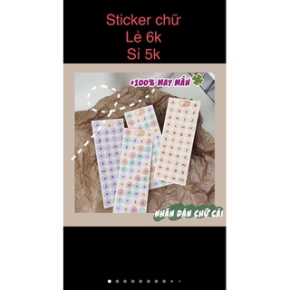 Sticker chữ trang trí sô siêu cute